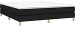 vidaXL Boxspringbettgestell Schwarz 160x200 cm Stoff - Schwarz