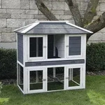 Kerbl Nagerstall Villa f&uuml;r Kleintiere Stall mit Freilaufgehege - Braun