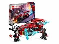 LEGO 76244 Marvel Miles Morales vs. Morbius Set, Spider-Man Rennwagen Spielzeugauto