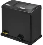SVITA TC2 Combo26 Papierkorb M&uuml;lleimer M&uuml;lltrennung Edelstahl 8L+18L Silber -