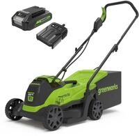 Greenworks 24V Kabelloser Akku Rasenm&auml;her mit b&uuml;rstenlosem Motor f&uuml;r kleinere Fl