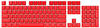 Corsair CH-9911020-NA, Tastaturkappe, Thermoplastisches Polyester (PBT), Rot