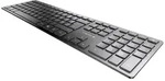 CHERRY TAS KW 9100 SLIM Wireless CH-Layout schwarz/silber - Schwarz