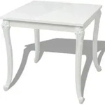 vidaXL Esstisch 80x80x76 cm Hochglanz-Wei&szlig; - Wei&szlig;