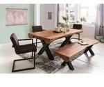 WOHNLING Esszimmertisch 200 x 100 x 77 cm Akazie Landhaus-Stil Voll-Holz Esstisch