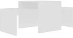 vidaXL Couchtisch-Set Wei&szlig; 100x48x40 cm Holzwerkstoff - Wei&szlig;