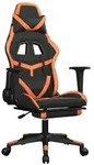 vidaXL Gaming-Stuhl mit Fu&szlig;st&uuml;tze Schwarz und Orange Kunstleder - Orange