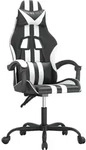 vidaXL Gaming-Stuhl Schwarz und Wei&szlig; Kunstleder - Wei&szlig;