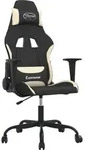 vidaXL Gaming-Stuhl Schwarz und Creme Stoff - Creme