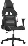 vidaXL Gaming-Stuhl Schwarz und Hellgrau Stoff - Grau