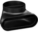 BORA EFR90/1 Ecotube &Uuml;bergang 90&deg; flach rund inkl. Dichtungsmaterial (1Stk.) -