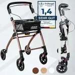 L&ouml;sch Reha Rollator Casa Soft schmal f&uuml;r Wohnung & Innenbereich Braun - Braun