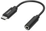 Hama Audio-Adapter USB-C-Stecker - 3,5-mm-Klinke-Buchse - Schwarz