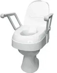 Toilettensitzerh&ouml;hung TSE 120 Plus, Topmontage mit Armlehnen>>>> - Wei&szlig;