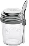 Kilner Fr&uuml;hst&uuml;cksglas mit L&ouml;ffel und Rezeptbuch, 110 mm, 140 mm, 200 mm -