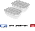2er Set Gefrierdosen 1,9 l FREEZE, Farbe:Transparent - Transparent/Wei&szlig;