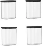 MEPAL | Vorratsdosen Spar-Set 4-teilig | Modula 1500 ml Black Edition | ideal zur