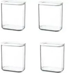 Mepal | Modula Vorratsdosen Set 1500 ml | 4-teilig | Wei&szlig; | Transparent mit wei&szlig;em