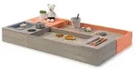 MUDDY BUDDY&reg; Sandkasten &bdquo;Flexy Style&ldquo; warmgrau - lachs - Orange