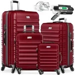 KESSER&reg; 4tlg. Hartschalenkofferset Reisekofferset S-M-L-XL, 4 Rollen, inkl.