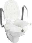 WENKO WC Sitz Toilettensitz Erh&ouml;hung mit St&uuml;tz Griffen SECURA Senioren Armlehnen