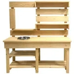 HOME DELUXE - Matschk&uuml;che MANDU - Ma&szlig;e: 103 x 35 x 110 cm - aus Tannenholz, inkl.