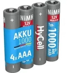 NiMH Akku Micro AAA Typ 1000 mAh (min. 800 mAh) - Gr&uuml;n/Silber