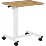 HOMCOM Schreibtisch Laptoptisch mit Gaslift H&ouml;henverstellbar in C-Form Beweglich -