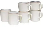 Ritzenhoff und Breker Kaffeebecher Kaffeetassen Tassen Set 6 teilig Wei&szlig; - Wei&szlig;