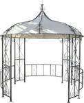 Pergola Cabrera, Rundpavillon Garten Pavillon, stabiles Stahl-Gestell, &Oslash; 3m...