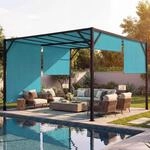 Pergola Beja, Garten Pavillon Terrassen&uuml;berdachung, stabiles 6cm-Stahl-Gestell...