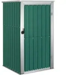 vidaXL Ger&auml;tehaus Gr&uuml;n 88x89x161 cm Verzinkter Stahl - Gr&uuml;n