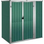 vidaXL Ger&auml;tehaus Gr&uuml;n 161x89x161 cm Verzinkter Stahl - Gr&uuml;n