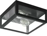 AMEZOLA Wand-/Deckenleuchte Lampe Beleuchtung - L29 x H29 x AL13 cm - schwarz - 2X28W