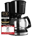 GUTFELS Filterkaffeemaschine COFFEE 2010 S | 12 Tassen | Schwarz - Schwarz