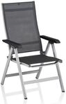 KETTLER Basic Plus Premium Multipositionssessel, silber/ Lakritz, Aluminium/Serge
