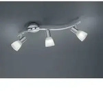Schwenkbarer 3 flammiger LED Deckenstrahler in Nickel matt f&uuml;r Innen...