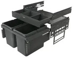 NABER 8013373 Abfallsammler 44 (2x22) Liter Cox&reg; Base 360 S/600-2 mit Base-Board,
