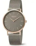 Boccia Damen Armbanduhr Trend 3273-08 Titan rosegold IP Milanaiseband grau - Grau