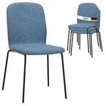 Albatros Esszimmerst&uuml;hle 4er Set ENNA, blau - stapelbar, bequemer Polsterstuhl -