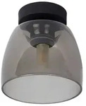 Lucide Deckenleuchte dimmbar IP44 &Oslash;16,1cm H:16,8cm Retro Messing Fum&eacute;-Glas -