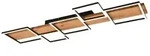 LED-Deckenleuchte - Braun - Schwarz - Holz - Metall - B 115 cm - dimmbar -