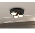 Deckenlampe Anthrazit 3-flammig &Oslash; 35cm - Schwarz