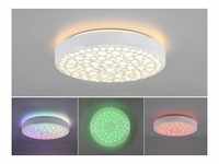 Dimmbare LED Deckenleuchte CHIZU Weiß Ø40cm Fernbedienung & Farbwechsler