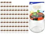 75er Set Rundglas 212 ml nieder To 66 Obst Nachbildung Deckel Sturzgl&auml;ser