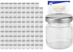 100er Set Sturzglas 53 ml To 43 silberner Deckel Mini Einmach Einkoch Gl&auml;ser Glas