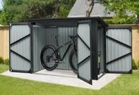 Multifunktionsschrank, Fahrradgarage 3 in 1 Metall inkl. Ger&auml;tehaken 243 x 112 x 176