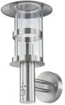 Lindby Au&szlig;enwandleuchte Noemi, Sensor, grau, Edelstahl, 34cm - Silber/Grau