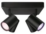 WiZ IMAGEO 4 x einstellbarer Spot Quadratische Platte, Bluetooth, Schwarz, LED,