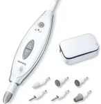 Beurer elektrische Nagelfeile Manikuere Pedikuere Set 7 Aufsaetze helles Design